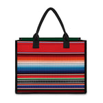 Vintage Mexican Serape Pattern Print Canvas Tote Bag