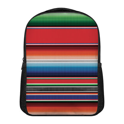 Vintage Mexican Serape Pattern Print Casual Backpack