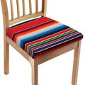 Vintage Mexican Serape Pattern Print Chair Cushion Cover