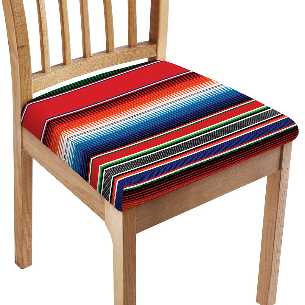 Vintage Mexican Serape Pattern Print Chair Cushion Cover