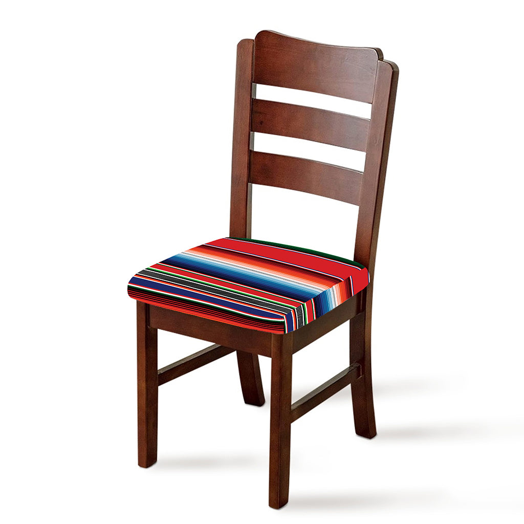 Vintage Mexican Serape Pattern Print Chair Cushion Cover