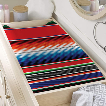 Vintage Mexican Serape Pattern Print Changing Pad Cover