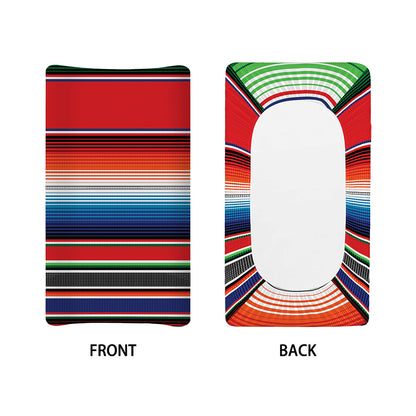 Vintage Mexican Serape Pattern Print Changing Pad Cover