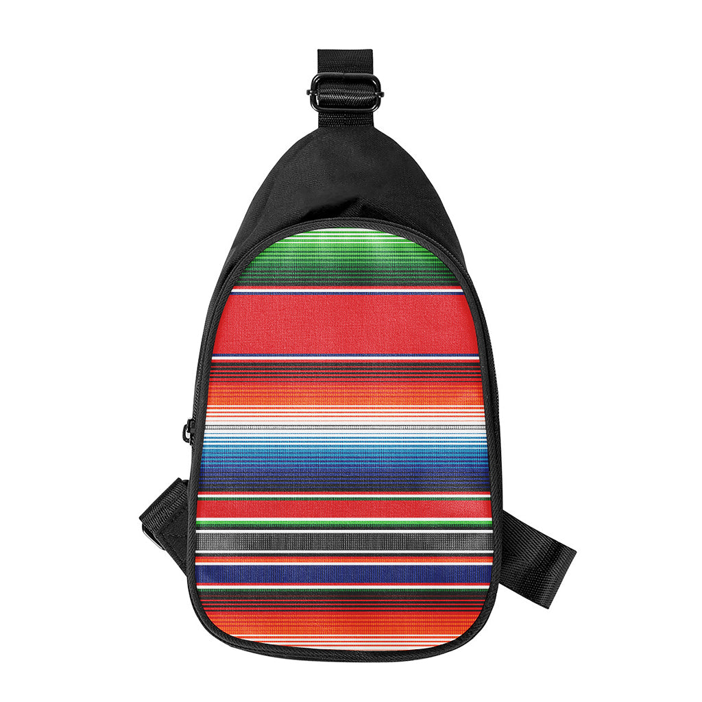 Vintage Mexican Serape Pattern Print Chest Bag
