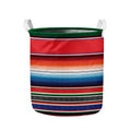 Vintage Mexican Serape Pattern Print Collapsible Laundry Basket