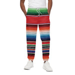 Vintage Mexican Serape Pattern Print Cotton Pants