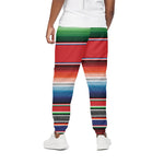 Vintage Mexican Serape Pattern Print Cotton Pants