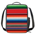 Vintage Mexican Serape Pattern Print Crossbody Lunch Bag