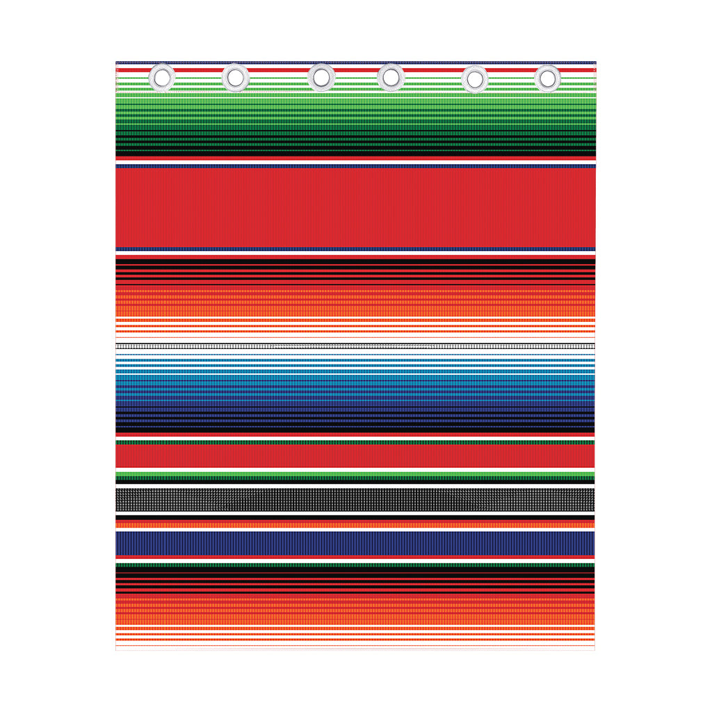 Vintage Mexican Serape Pattern Print Curtain