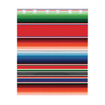 Vintage Mexican Serape Pattern Print Curtain