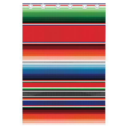 Vintage Mexican Serape Pattern Print Curtain
