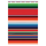 Vintage Mexican Serape Pattern Print Curtain