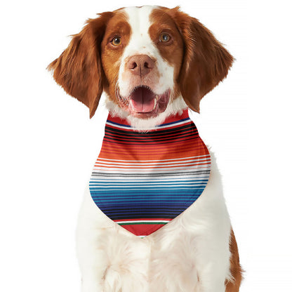 Vintage Mexican Serape Pattern Print Dog Bandana