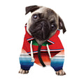 Vintage Mexican Serape Pattern Print Dog Zip Up Hoodie
