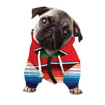 Vintage Mexican Serape Pattern Print Dog Zip Up Hoodie