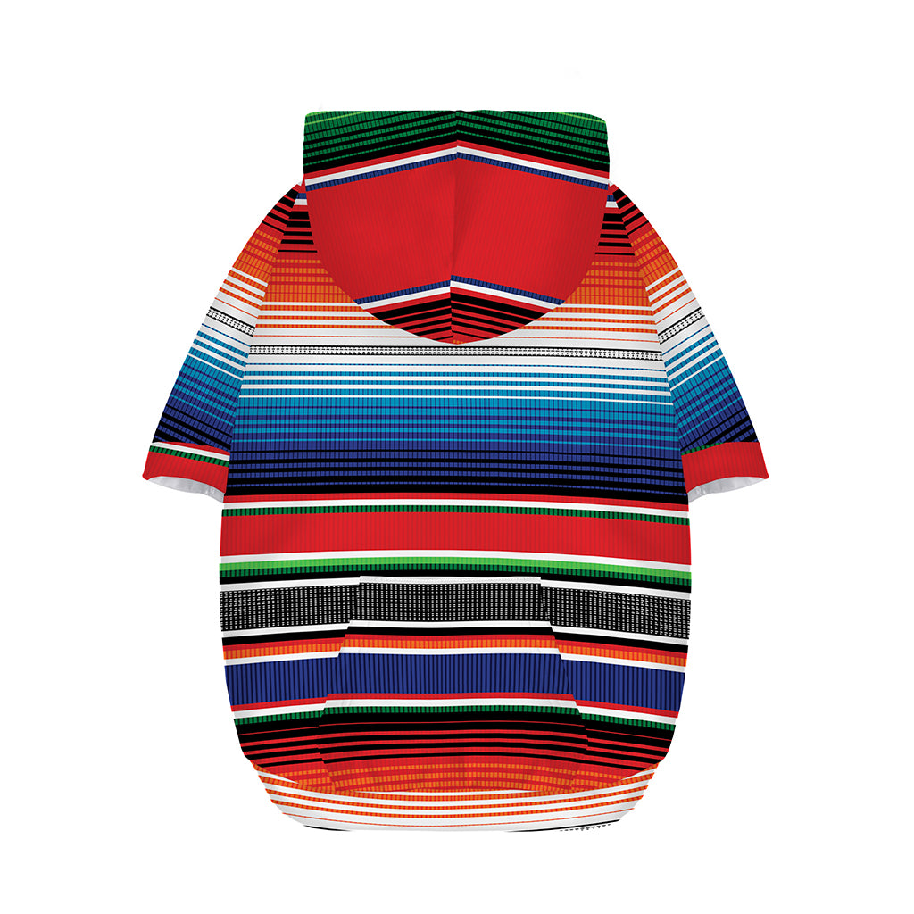 Vintage Mexican Serape Pattern Print Dog Zip Up Hoodie