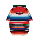 Vintage Mexican Serape Pattern Print Dog Zip Up Hoodie