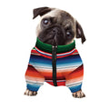 Vintage Mexican Serape Pattern Print Dog Zip Up Jacket