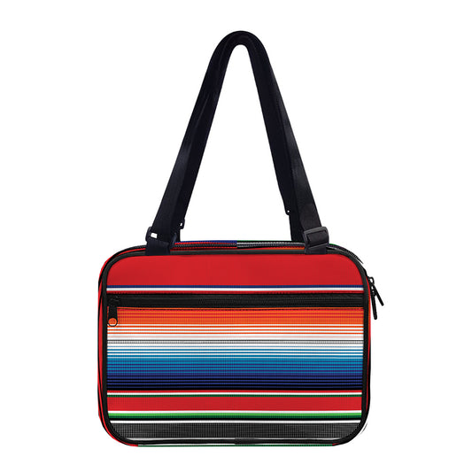 Vintage Mexican Serape Pattern Print Double Strap Bible Bag