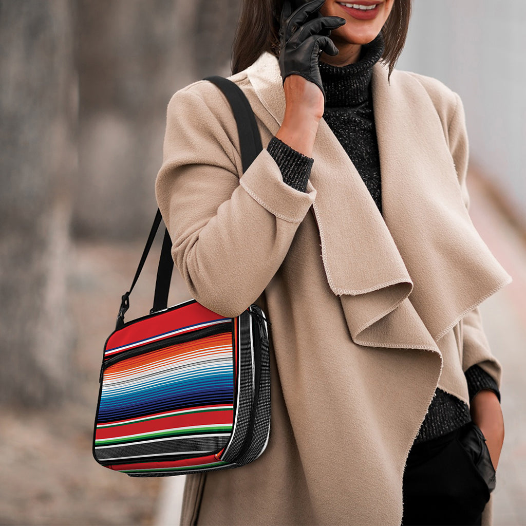 Vintage Mexican Serape Pattern Print Double Strap Bible Bag