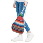 Vintage Mexican Serape Pattern Print Drawstring Bag