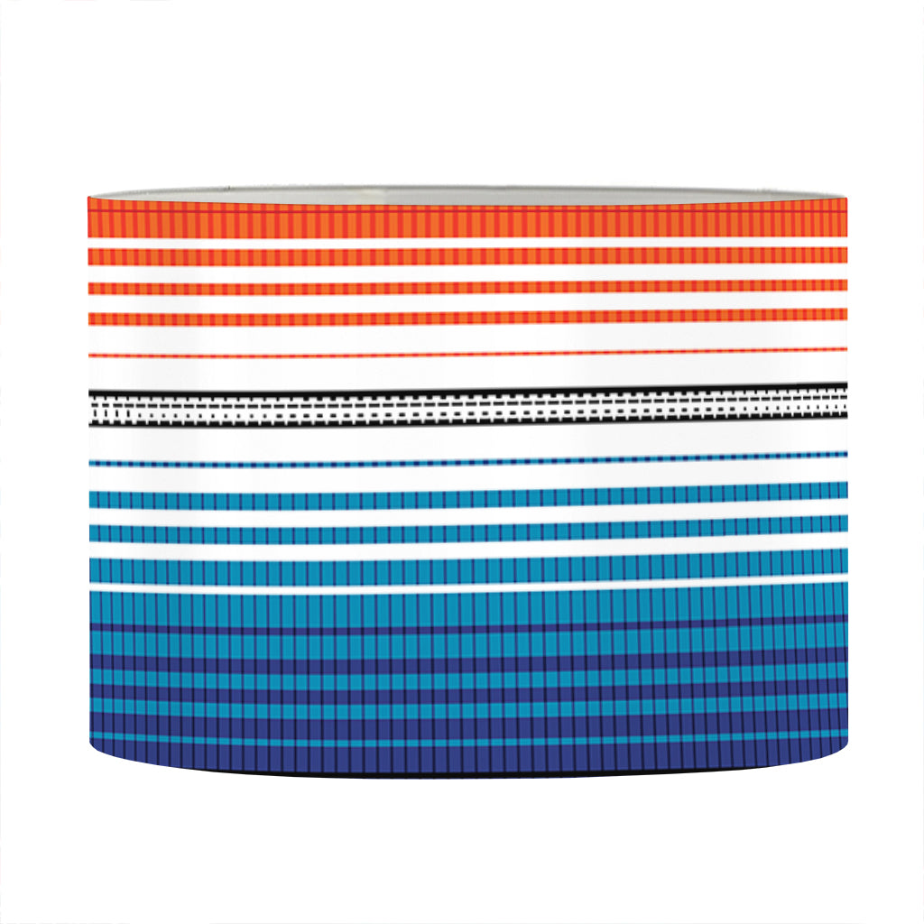 Vintage Mexican Serape Pattern Print Drum Lamp Shade
