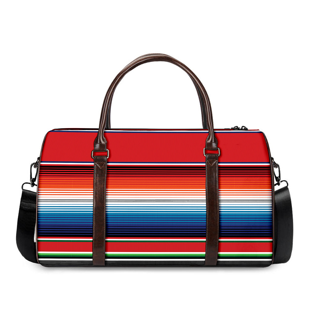 Vintage Mexican Serape Pattern Print Duffle Bag