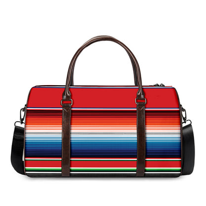 Vintage Mexican Serape Pattern Print Duffle Bag