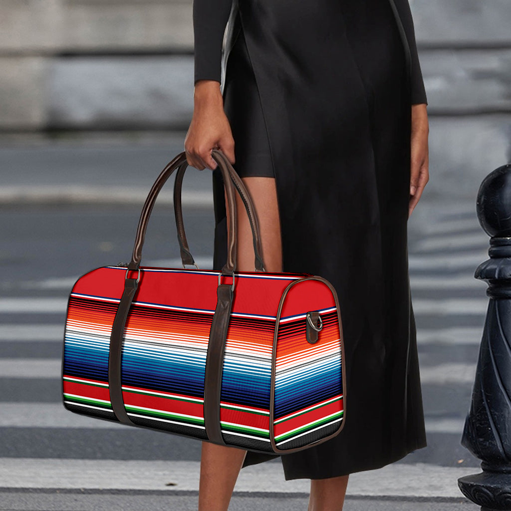 Vintage Mexican Serape Pattern Print Duffle Bag
