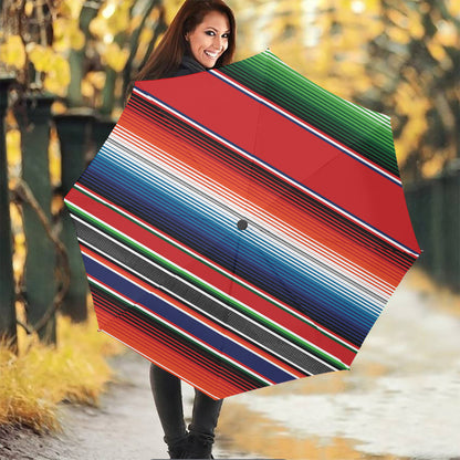 Vintage Mexican Serape Pattern Print Foldable Umbrella