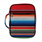 Vintage Mexican Serape Pattern Print Front Pocket Bible Bag
