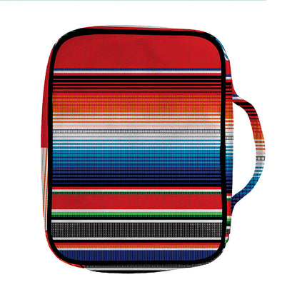 Vintage Mexican Serape Pattern Print Front Pocket Bible Bag