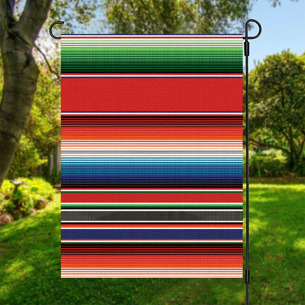 Vintage Mexican Serape Pattern Print Garden Flag
