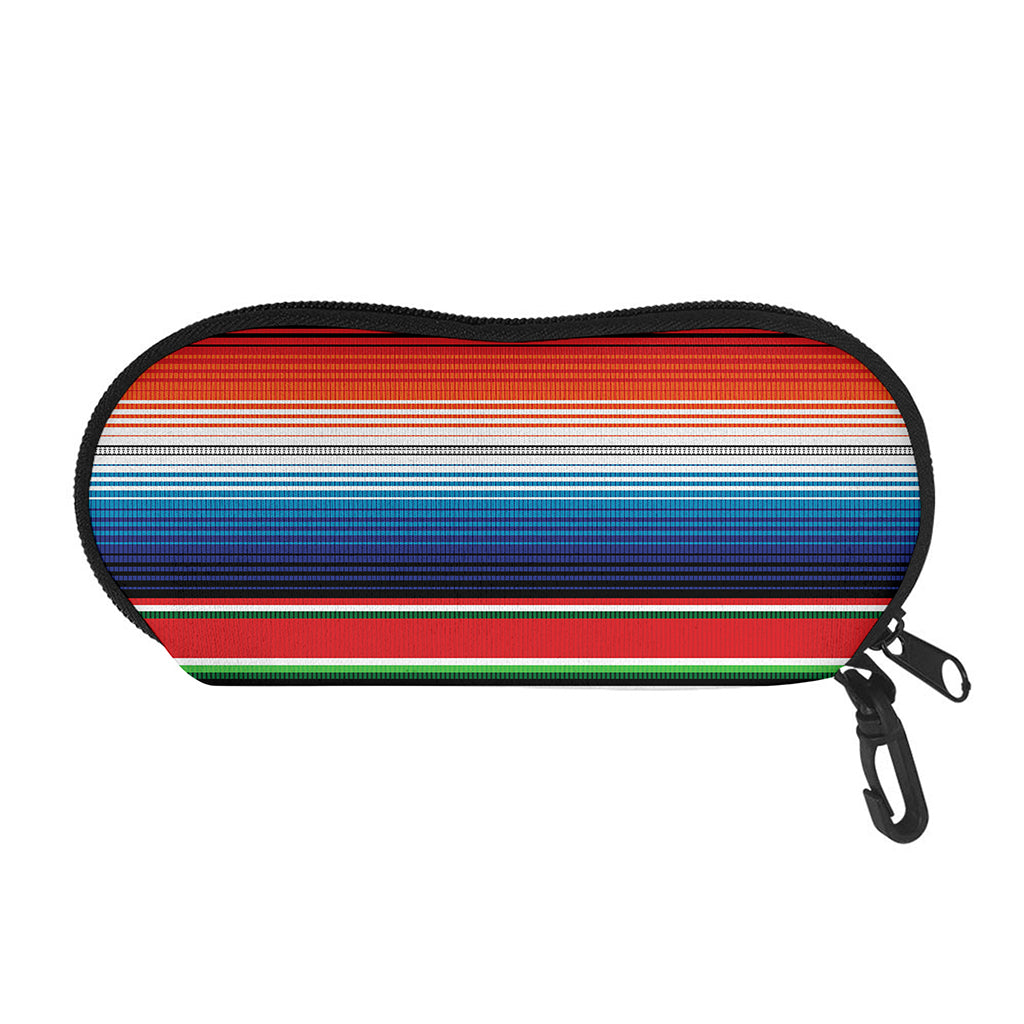 Vintage Mexican Serape Pattern Print Glasses Case
