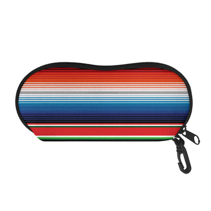 Vintage Mexican Serape Pattern Print Glasses Case