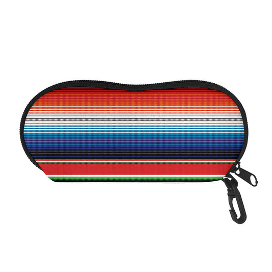 Vintage Mexican Serape Pattern Print Glasses Case