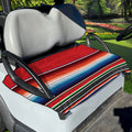 Vintage Mexican Serape Pattern Print Golf Cart Seat Cover