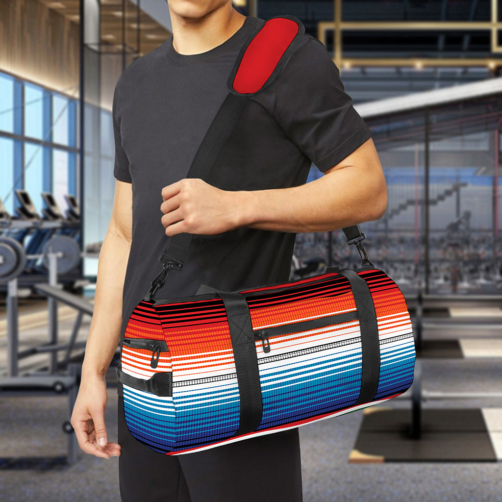 Vintage Mexican Serape Pattern Print Gym Bag