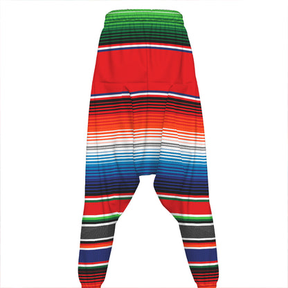 Vintage Mexican Serape Pattern Print Hammer Pants