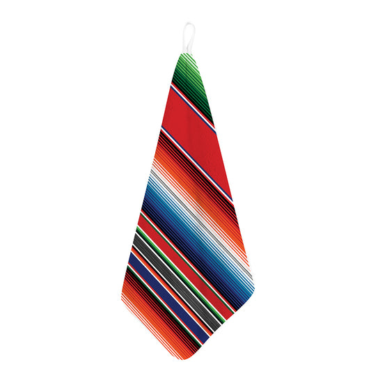 Vintage Mexican Serape Pattern Print Hand Towel