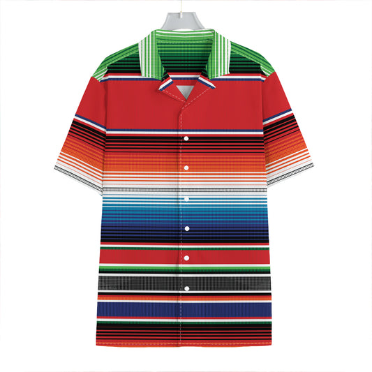 Vintage Mexican Serape Pattern Print Hawaiian Shirt