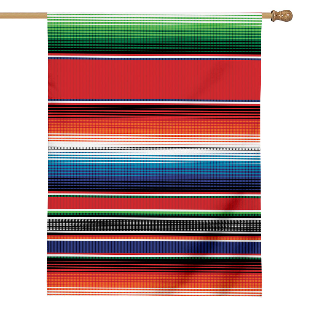 Vintage Mexican Serape Pattern Print House Flag