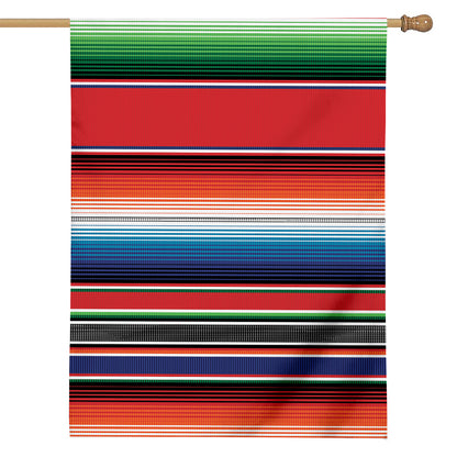 Vintage Mexican Serape Pattern Print House Flag