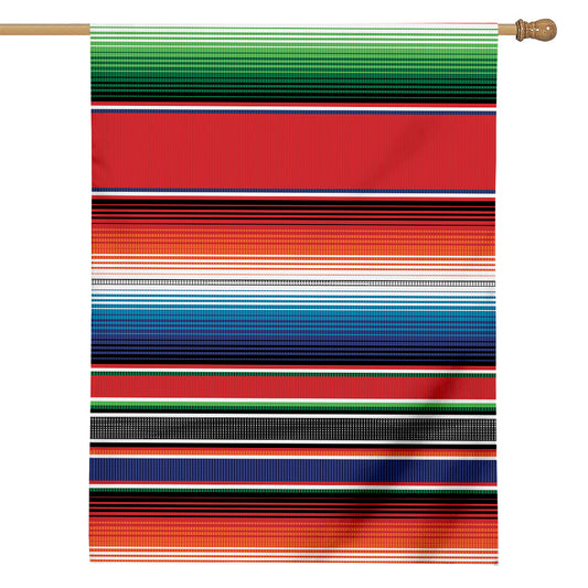 Vintage Mexican Serape Pattern Print House Flag