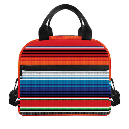 Vintage Mexican Serape Pattern Print Insulated Lunch Bag