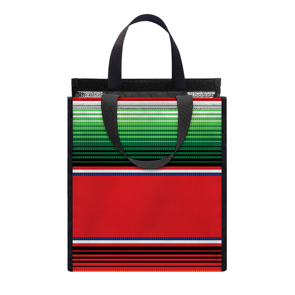 Vintage Mexican Serape Pattern Print Insulated Lunch Tote