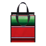 Vintage Mexican Serape Pattern Print Insulated Lunch Tote