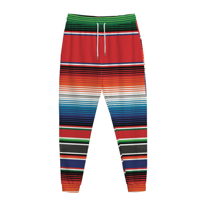 Vintage Mexican Serape Pattern Print Jogger Pants