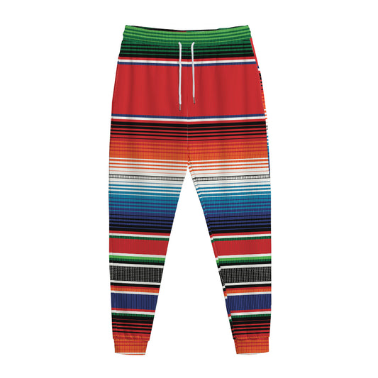 Vintage Mexican Serape Pattern Print Jogger Pants