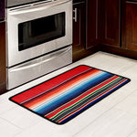 Vintage Mexican Serape Pattern Print Kitchen Mat